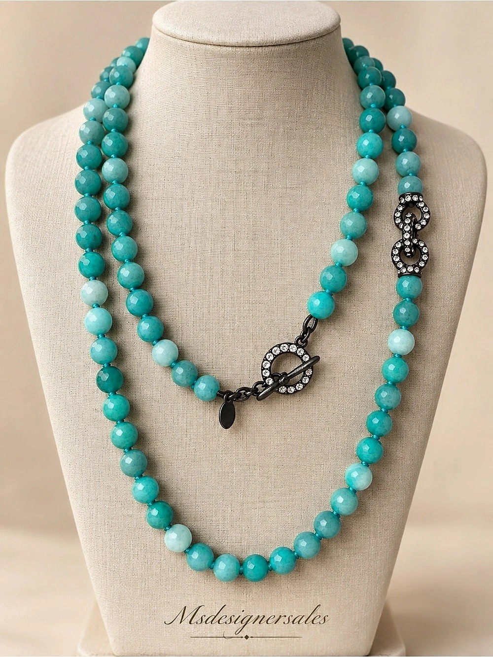Turquoise Beaded Statement Necklace 177